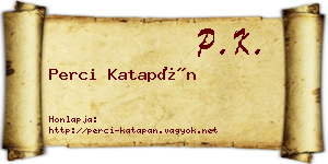 Perci Katapán névjegykártya
